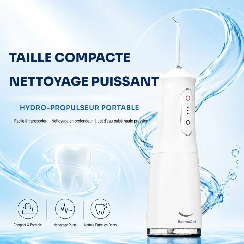 BasmaJet — hydropulseur portable, taille compacte et nettoyage puissant